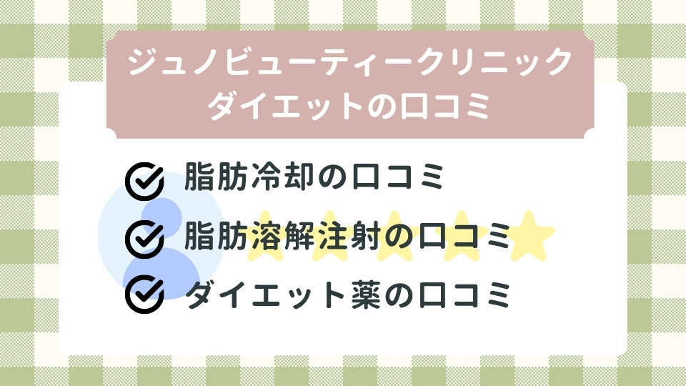 ジュノビューティークリニックの施術の口コミ|脂肪冷却