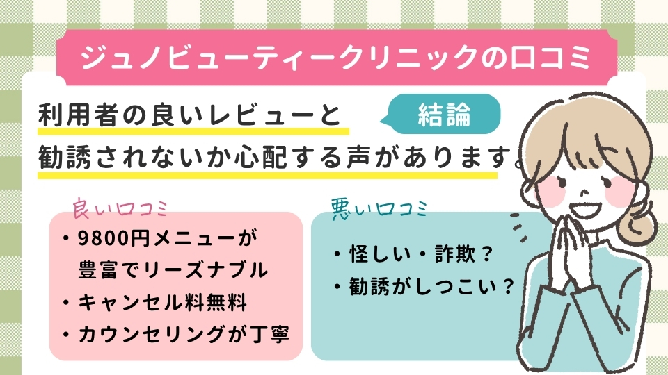 ジュノビューティークリニックの口コミ